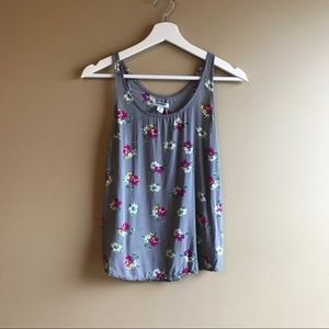 Old Navy Grey Floral Sleeveless Top Size XS